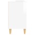 Armario de lavabo madera contrachapada blanco brillo