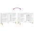 Armario de lavabo madera contrachapada blanco brillo