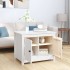 Mesa de centro de madera maciza de pino blanco 71x49x55