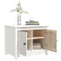 Mesa de centro de madera maciza de pino blanco 71x49x55