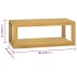 Armario de baño de pared madera maciza de teca 90x45x35