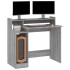 Escritorio con LED madera contrachapada gris sonoma 97x45x90