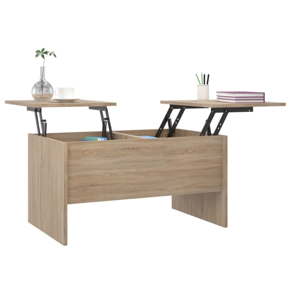 Mesa de centro madera de ingeniería roble Sonoma 80x50x42,5