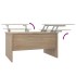 Mesa de centro madera de ingeniería roble Sonoma 80x50x42,5