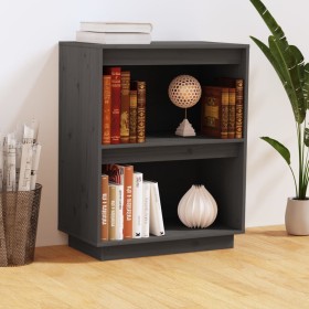 Mesa consola de madera maciza de pino gris 60x34x75