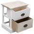 Mesitas noche 2 uds madera Paulownia blanco natural