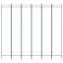 Biombo divisor de 6 paneles de tela blanco 240x220