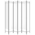 Biombo divisor de 6 paneles de tela blanco 240x220