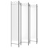 Biombo divisor de 6 paneles de tela blanco 240x220