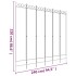 Biombo divisor de 6 paneles de tela blanco 240x220