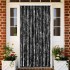 Cortina mosquitera de chenilla gris antracita 90x220