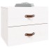 Mesita de noche de pared blanco 50x36x40