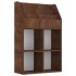 Revistero niños madera contrachapada marrón roble 71x30x114