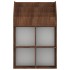 Revistero niños madera contrachapada marrón roble 71x30x114