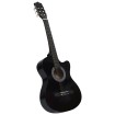 Guitarra Clásica Western Cutaway con 6 cuerdas negra 38
