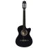 Guitarra Clásica Western Cutaway con 6 cuerdas negra