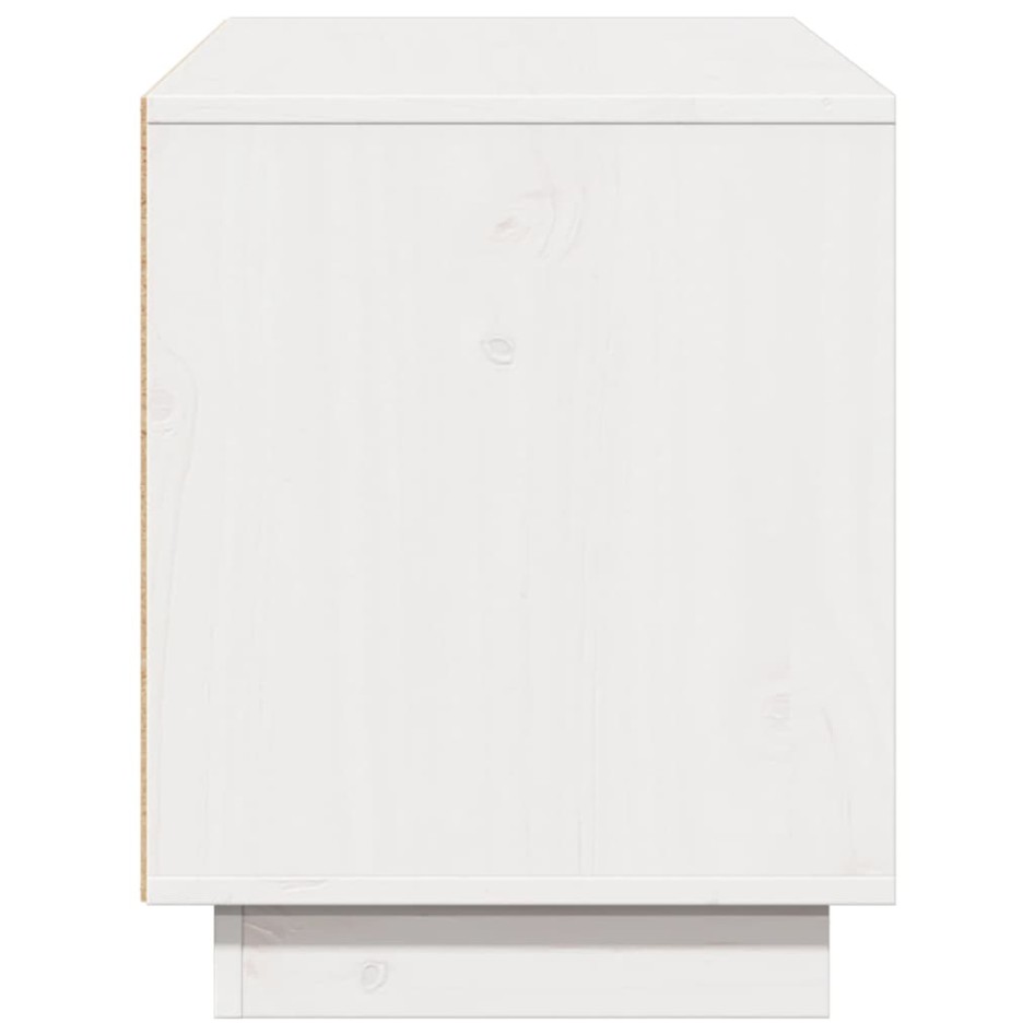 Mueble para TV de madera maciza de pino blanco 110,5x35x44