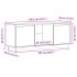Mueble para TV de madera maciza de pino blanco 110,5x35x44