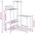 Soporte para flores de madera maciza abeto 62,5x61,5x101,5