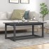 Mesa de centro de madera maciza de pino gris 110x55x45