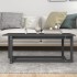 Mesa de centro de madera maciza de pino gris 110x55x45