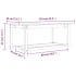 Mesa de centro de madera maciza de pino gris 110x55x45