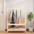 Perchero de madera maciza de pino 100x45,5x150