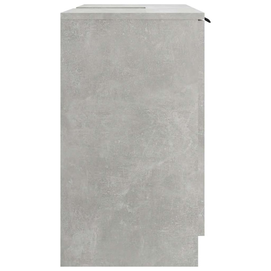 Armario de baño contrachapado gris hormigón 64,5x33,5x59