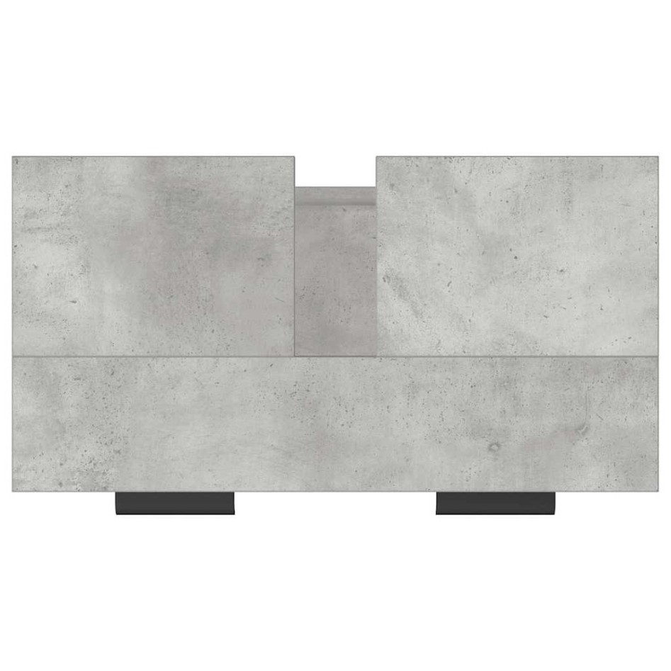 Armario de baño contrachapado gris hormigón 64,5x33,5x59