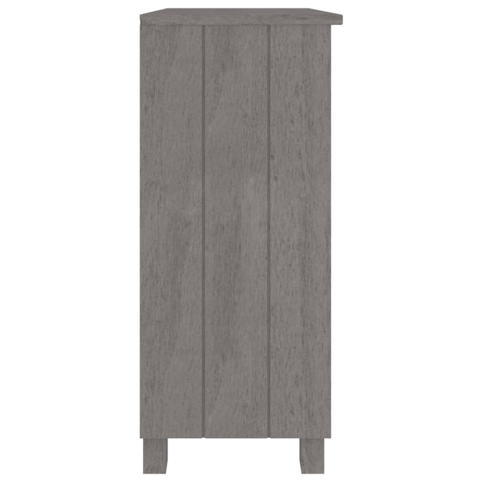 Aparador HAMAR madera maciza de pino gris claro 85x35x80