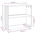 Aparador HAMAR madera maciza de pino gris claro 85x35x80