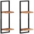 Estantes de pared 2 unidades madera maciza acacia 25x25x75