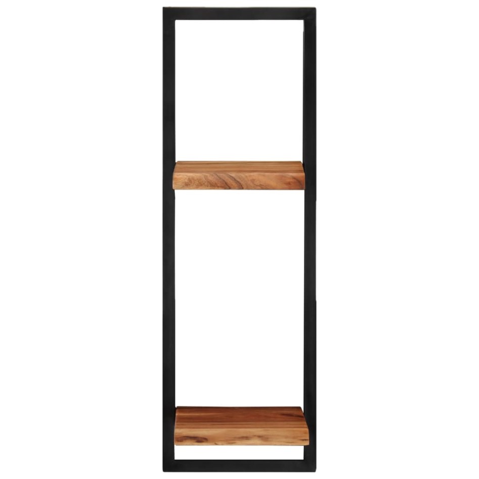 Estantes de pared 2 unidades madera maciza acacia 25x25x75