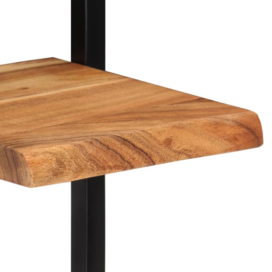 Estantes de pared 2 unidades madera maciza acacia 25x25x75