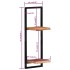 Estantes de pared 2 unidades madera maciza acacia 25x25x75