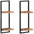 Estantes de pared 2 unidades madera maciza acacia 25x25x75
