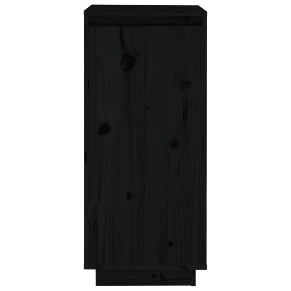 Armario zapatero de madera maciza de pino negro 35x35x80