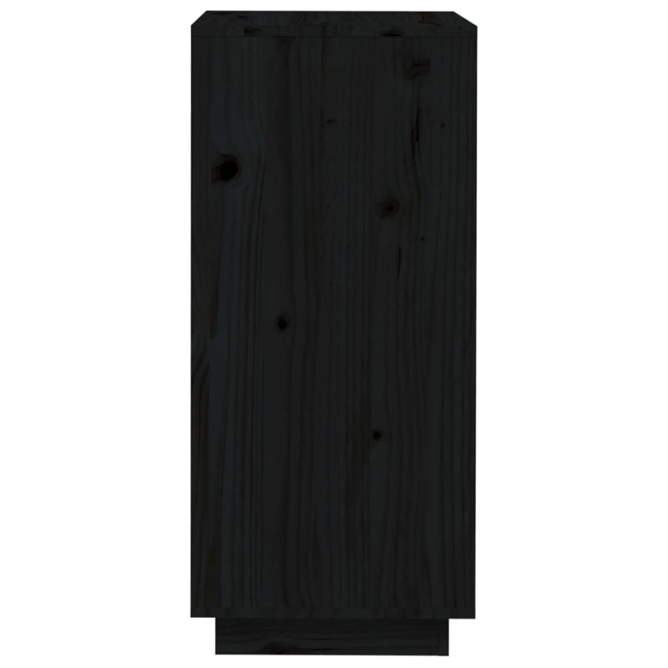Armario zapatero de madera maciza de pino negro 35x35x80