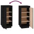 Armario zapatero de madera maciza de pino negro 35x35x80