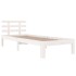 Estructura de cama sin colchón madera maciza blanco 90x200