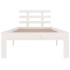 Estructura de cama sin colchón madera maciza blanco 90x200