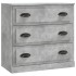 Aparador de madera contrachapada gris hormigón 70x35,5x67,5