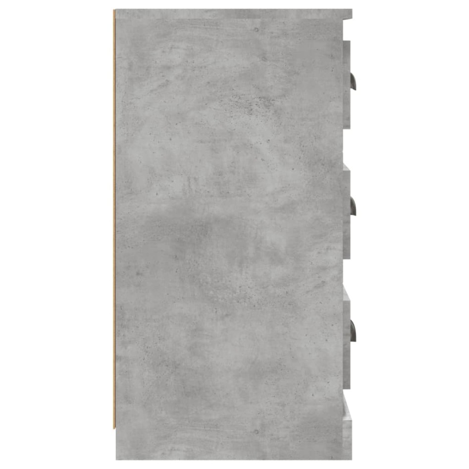 Aparador de madera contrachapada gris hormigón 70x35,5x67,5