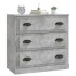 Aparador de madera contrachapada gris hormigón 70x35,5x67,5