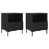 Mesitas de noche 2 uds madera ingeniería negro 40x35x47,5