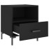 Mesitas de noche 2 uds madera ingeniería negro 40x35x47,5