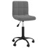 Silla de comedor giratoria de terciopelo gris