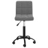 Silla de comedor giratoria de terciopelo gris