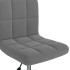 Silla de comedor giratoria de terciopelo gris