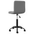 Silla de comedor giratoria de terciopelo gris